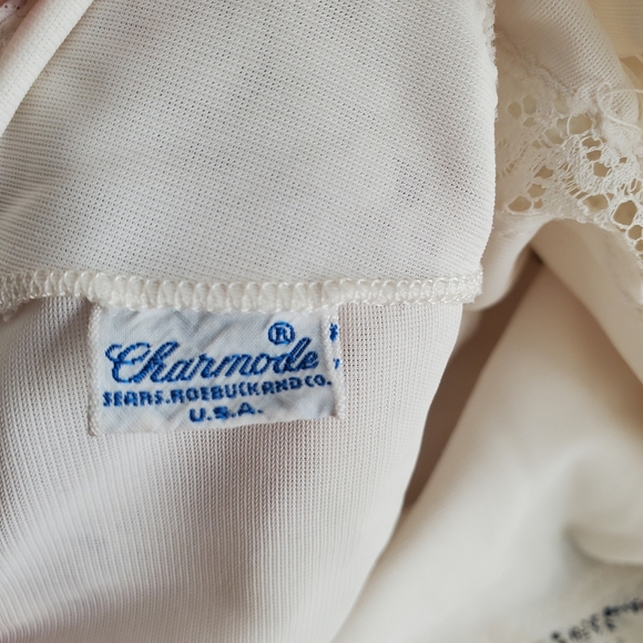 VTG Sears Charmode Ivory Slip Dress - Picture 4 of 8